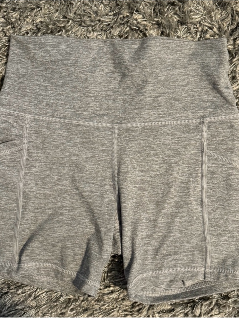 aerie Heather Gray High-Rise Bike Shorts